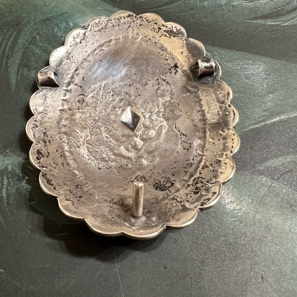 Southwest DA Harris Santa Fe Sterling Concho Belt Buckle - Picture 12 of 13